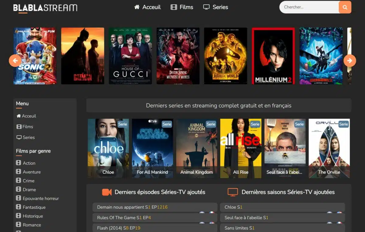 sites de streaming gratuits