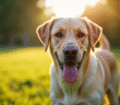 Labrador américain en pleine nature au matin lumineux