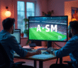 Espace de travail moderne avec logo ASM ClermontFerrand