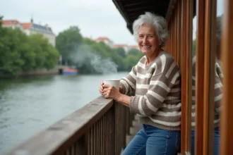 Vivre sur une péniche avec vue sur l'eau et le ciel